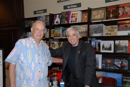 Dr. Jack Strong, LSU Medical School Professor who discovered the link between smoking and atherosclerosis visits Dr. Palmisano at the book signing.